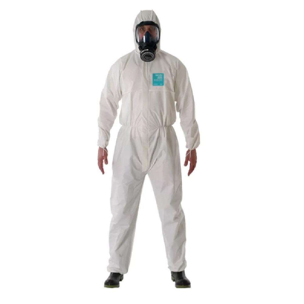 Ansell AlphaTec 2000-WH Standard Size-XL Chemical Protection Coverall With Hood 111